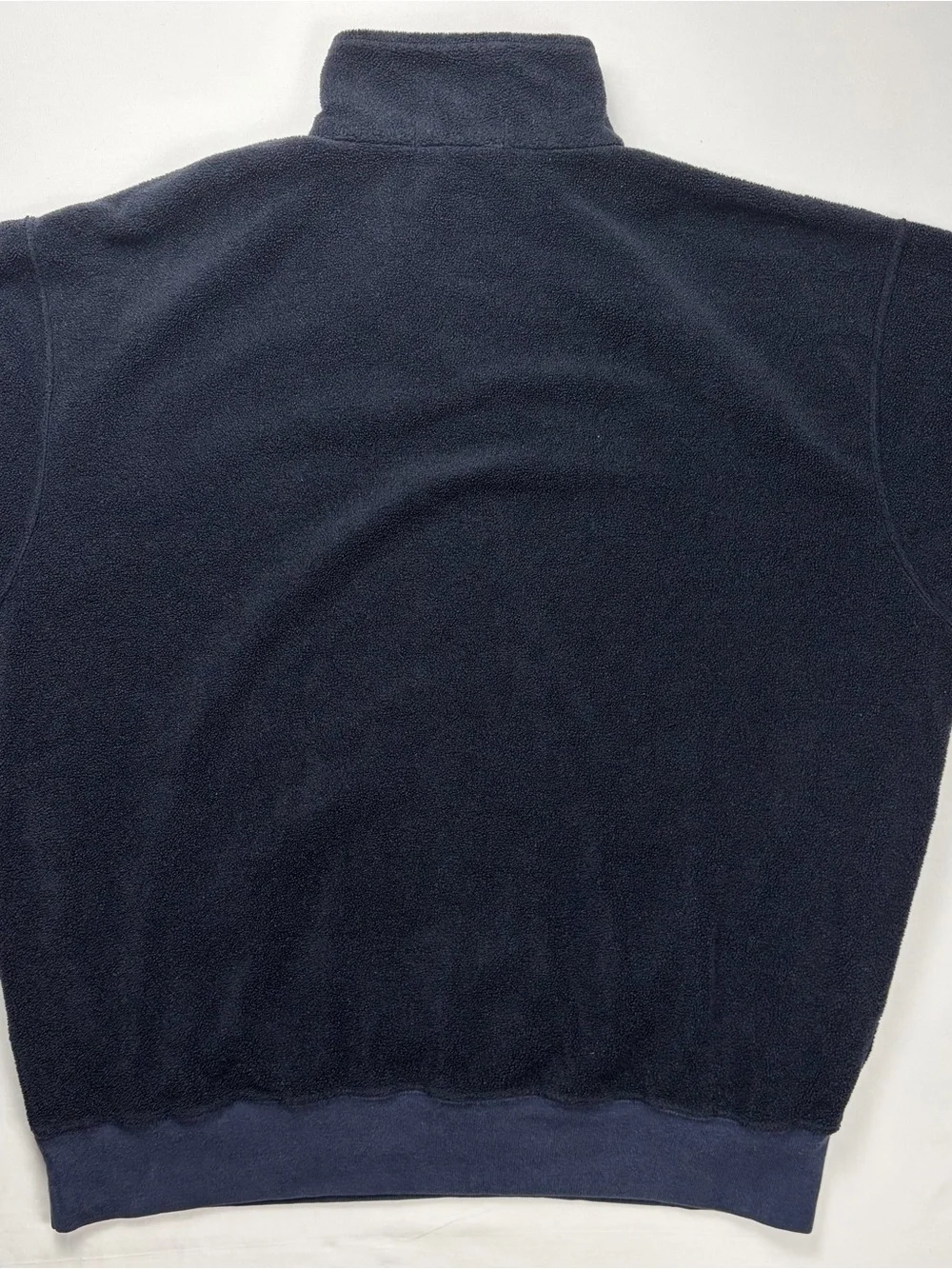 Polo by Ralph Lauren Navy Quarter-Zip Fleece with Red Contrast Collar